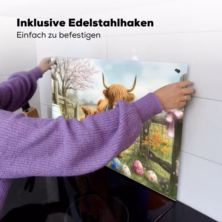 Schotsehooglanders - Paaseieren - Lente Inductie beschemer met haakjes klein -ky-ophangen-de