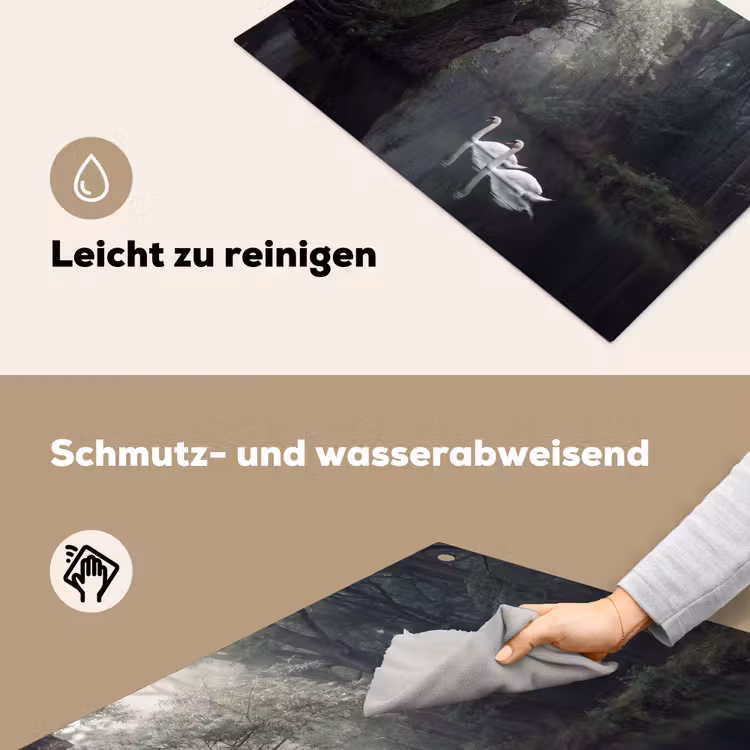 Zwanen - Rivier - Bos Inductie beschemer met haakjes klein -ky-schoon-de