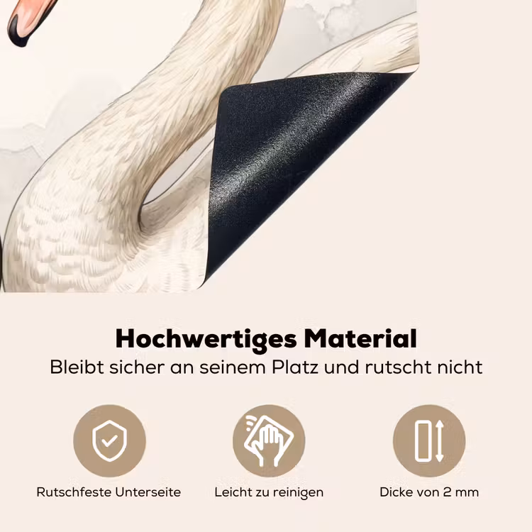 Zwanen - Hartvorm - Dieren Inductie beschemer met haakjes klein -ky-onderkant-de