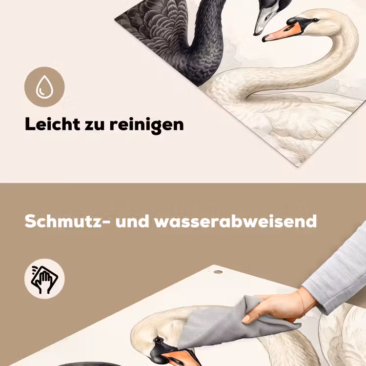 Zwanen - Hartvorm - Dieren Inductie beschemer met haakjes klein -ky-schoon-de