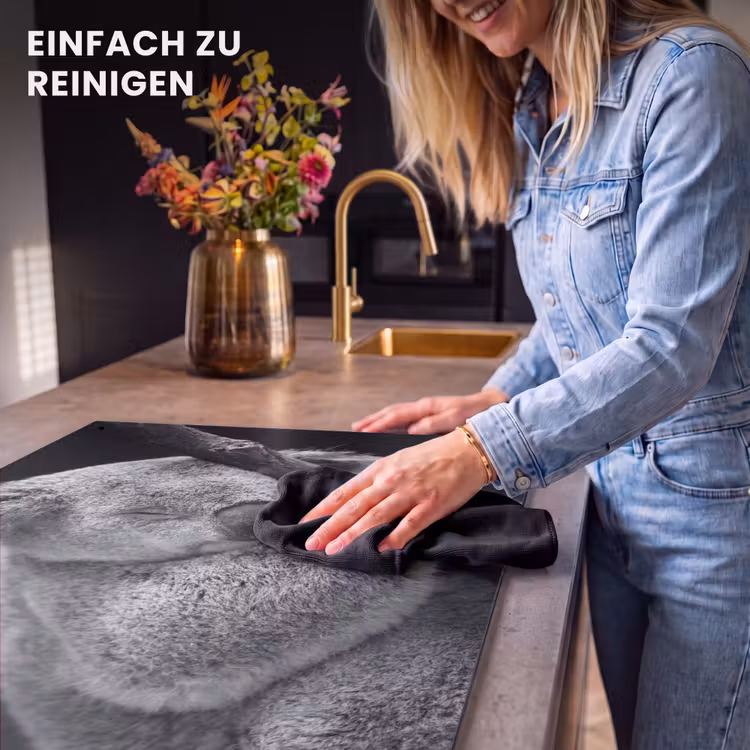 2-in-1 Herdabdeckplatte & Spritzschutz - Schwarz - Weiß - Koala - Zwart - Wit - Koala Inductie beschemer met haakjes klein