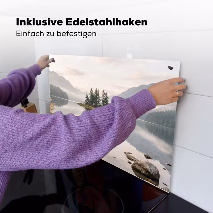 Meer - Bergen - Landschap - Groen Inductie beschemer met haakjes klein -ky-ophangen-de