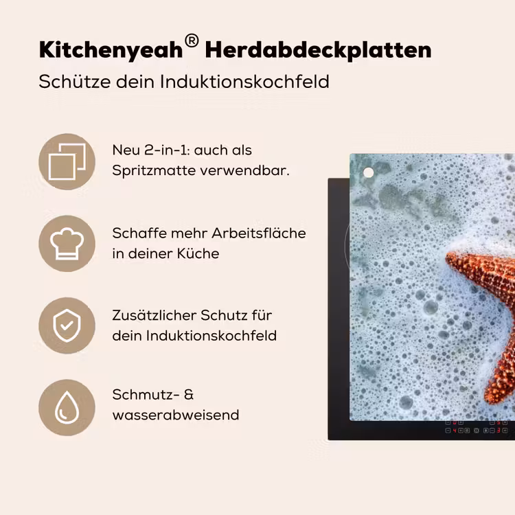 Sea you soon - Zeester - Zee Inductie beschemer met haakjes klein -ky-usp-de
