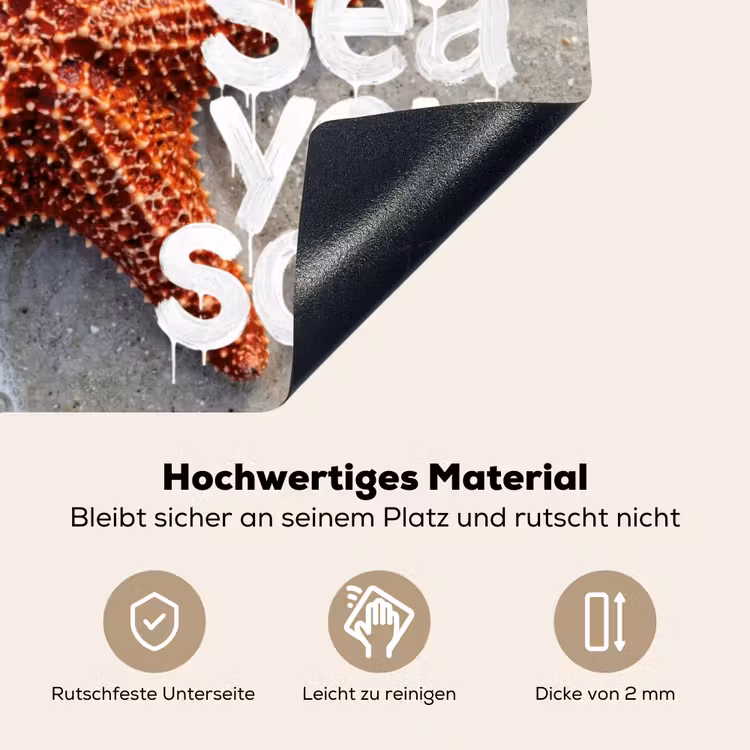 Sea you soon - Zeester - Zee Inductie beschemer met haakjes klein -ky-onderkant-de