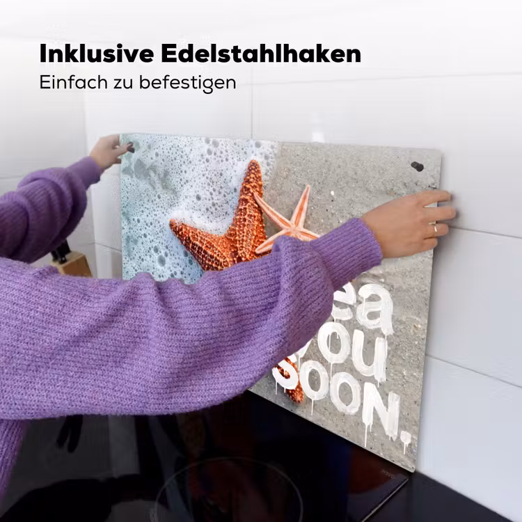 Sea you soon - Zeester - Zee Inductie beschemer met haakjes klein -ky-ophangen-de