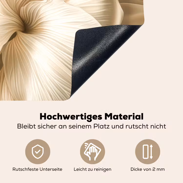 2-in-1 Herdabdeckplatte & Spritzschutz - Seidenblatt-Wellen - Zijden Bladgolven Inductie beschemer met haakjes klein