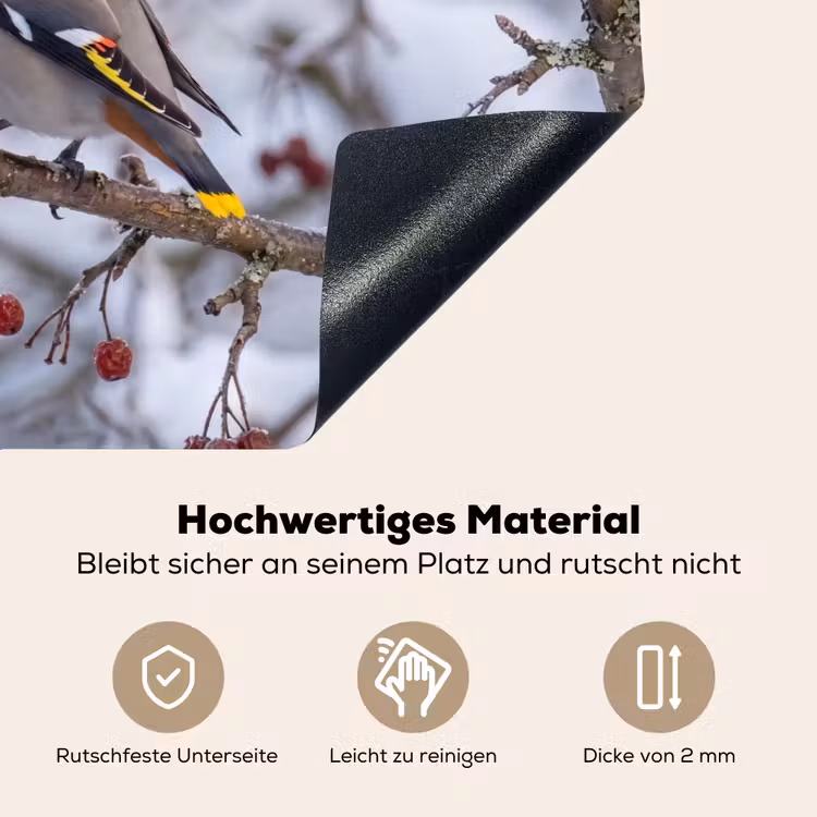 Pestvogel - Bessen - Winter - Natuur Inductie beschemer met haakjes klein -ky-onderkant-de