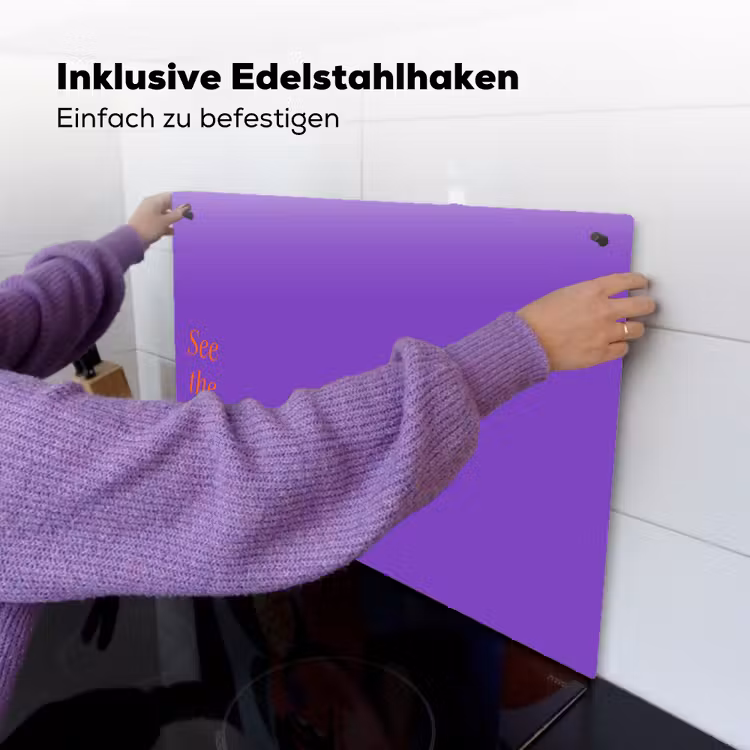 See the good - Oranje - Paars Inductie beschemer met haakjes klein -ky-ophangen-de