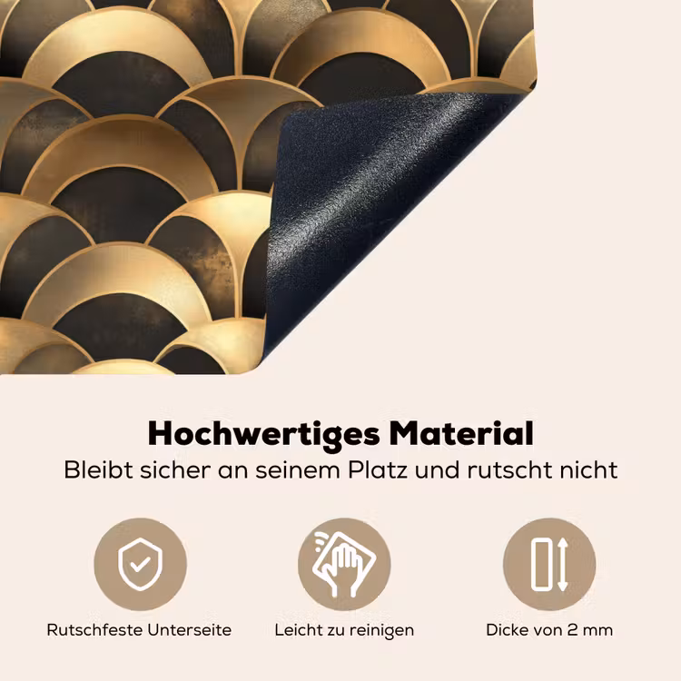 Schubben - Structuur - Goud Inductie beschemer met haakjes klein 777 -ky-onderkant-de