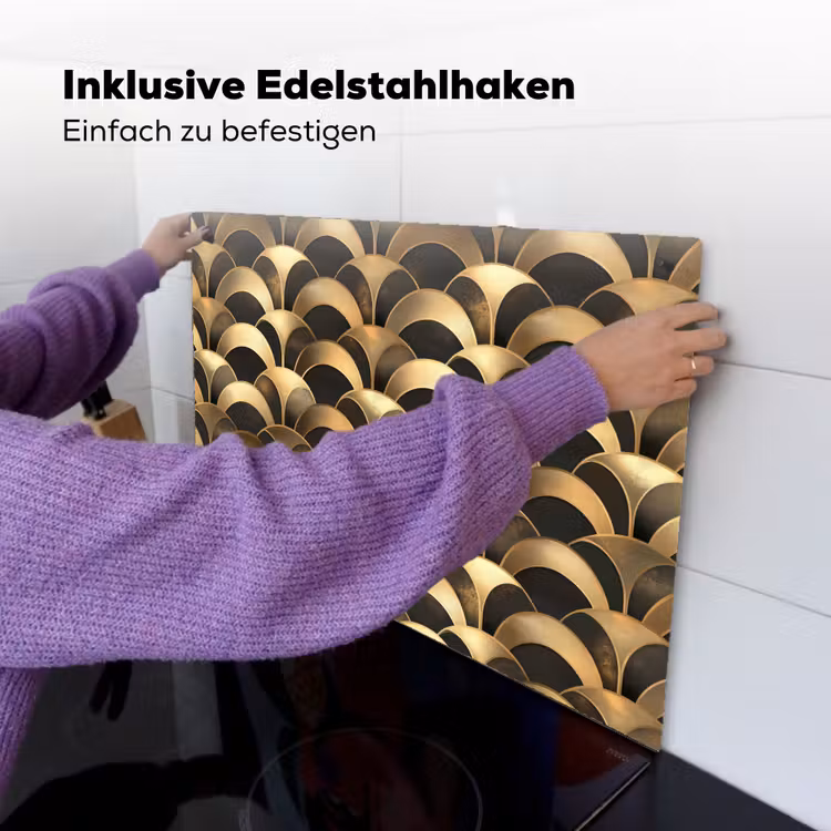 Schubben - Structuur - Goud Inductie beschemer met haakjes klein 777 -ky-ophangen-de