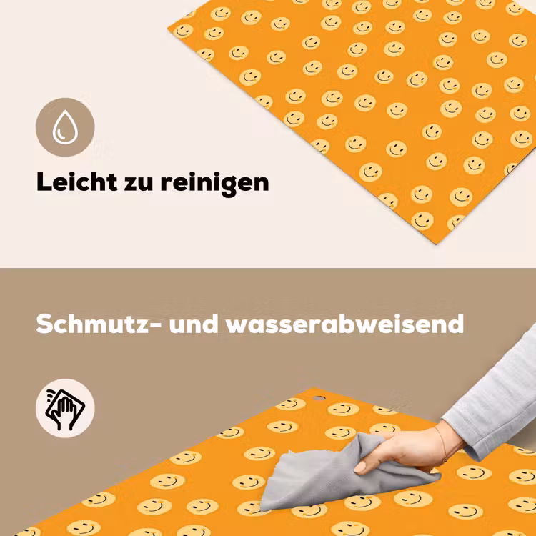 Smileys - Retro - Heel Inductie beschemer met haakjes klein 777 -ky-schoon-de