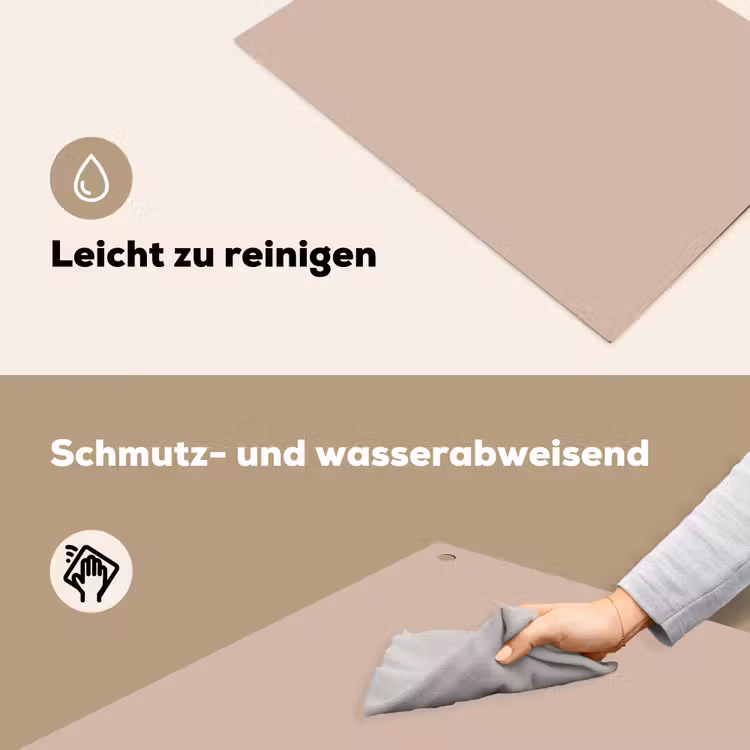 Soft - Clay - Nude Inductie beschemer met haakjes klein 777 -ky-schoon-de