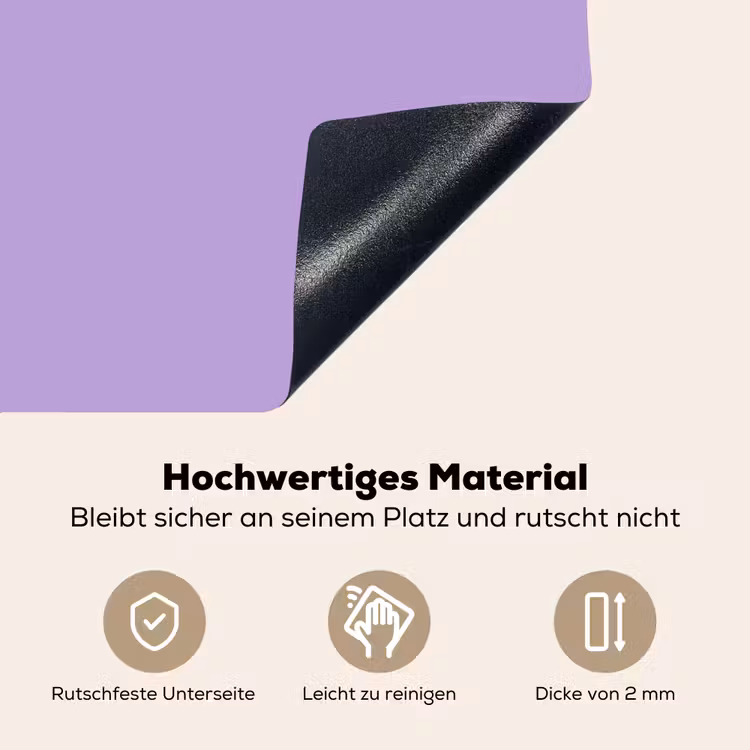 Soft - Lavender - Paars Inductie beschemer met haakjes klein 777 -ky-onderkant-de