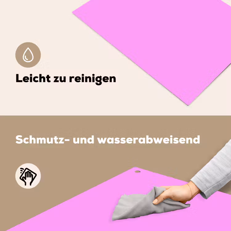 Soft - Lavender - Roze Inductie beschemer met haakjes klein 777 -ky-schoon-de