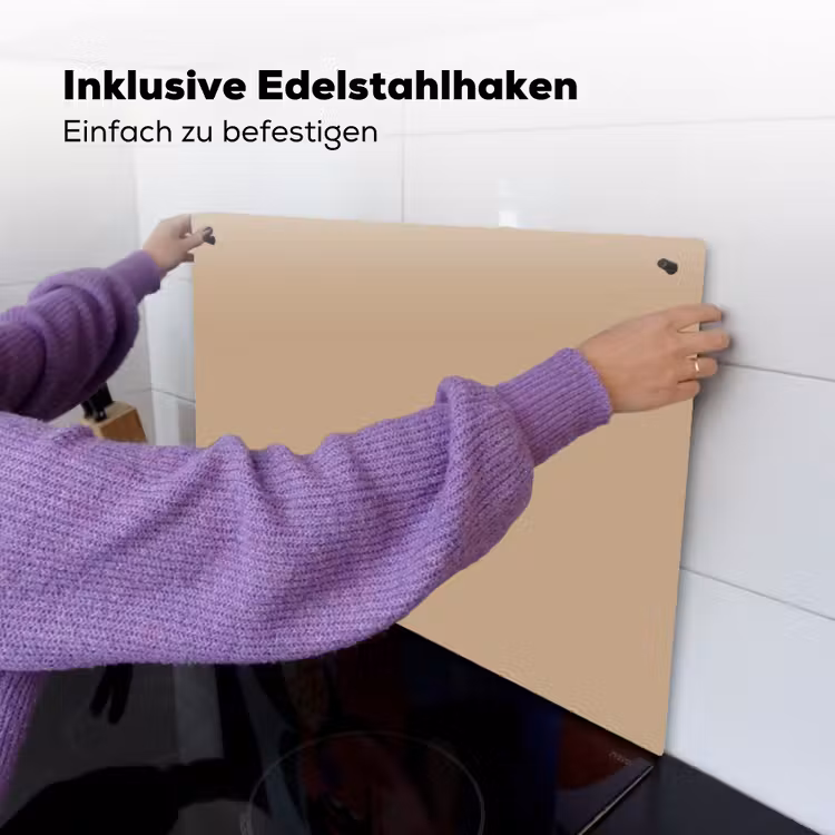 Soft - Taupe - Bruin Inductie beschemer met haakjes klein 777 -ky-ophangen-de