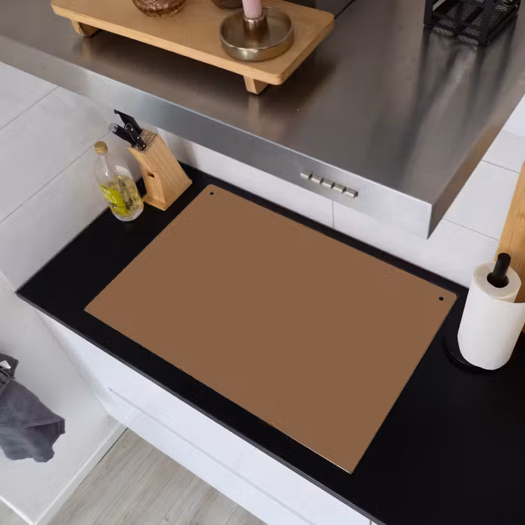 Soft - Walnut - Bruin Inductie beschemer met haakjes klein 777 -sfeer1