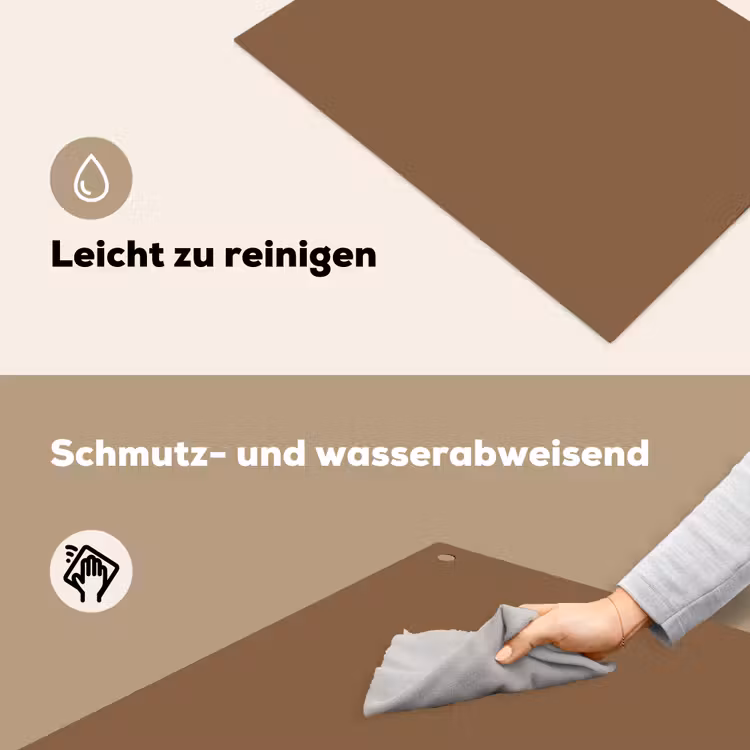 Soft - Walnut - Bruin Inductie beschemer met haakjes klein 777 -ky-schoon-de