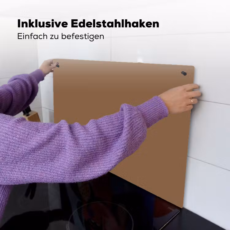 Soft - Walnut - Bruin Inductie beschemer met haakjes klein 777 -ky-ophangen-de