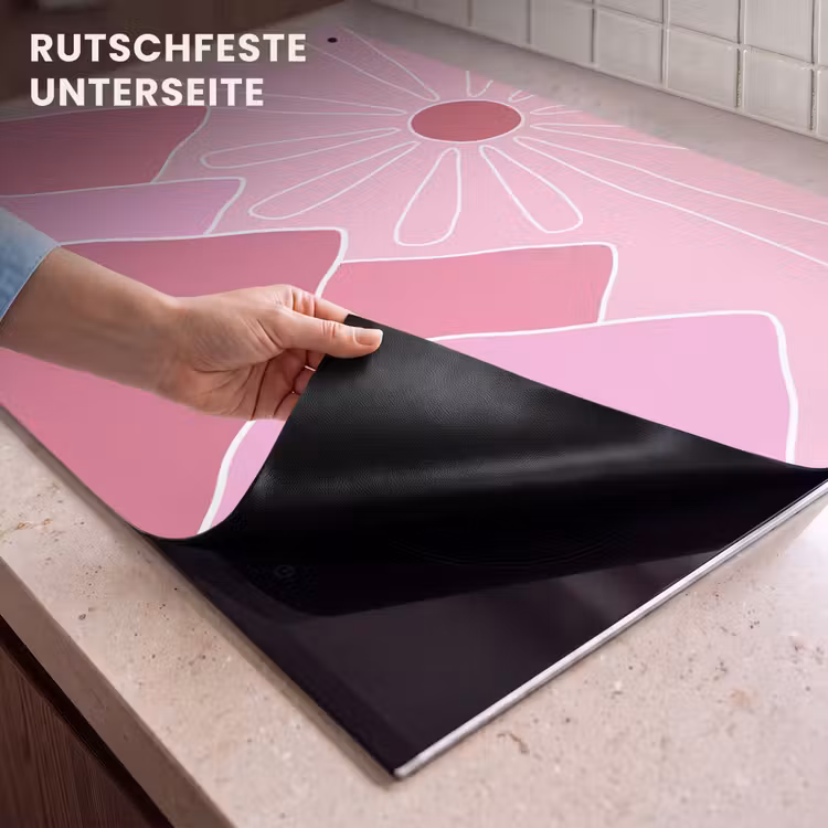 Zon - Bergen - Natuur - Abstract - Roze Inductie beschemer met haakjes klein -ky-onderkant-de