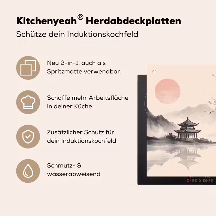 Zon - Japans - Traditioneel Inductie beschemer met haakjes klein -ky-usp-de