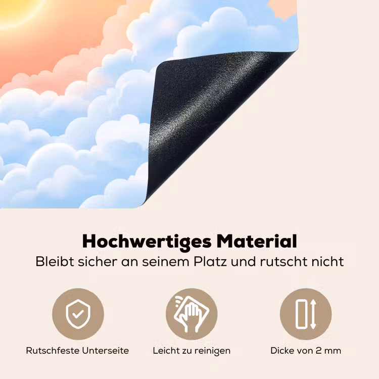 Zon - Vogels - Lucht - Natuur - Geel Inductie beschemer met haakjes klein -ky-onderkant-de