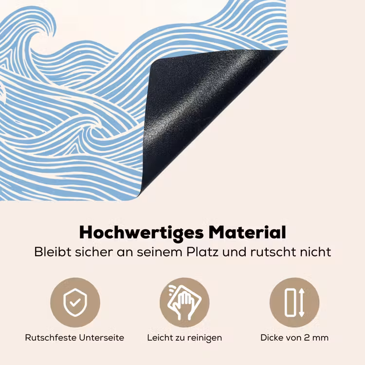 Zon - Golven - Oceaan - Abstract - Rood Inductie beschemer met haakjes klein -ky-onderkant-de