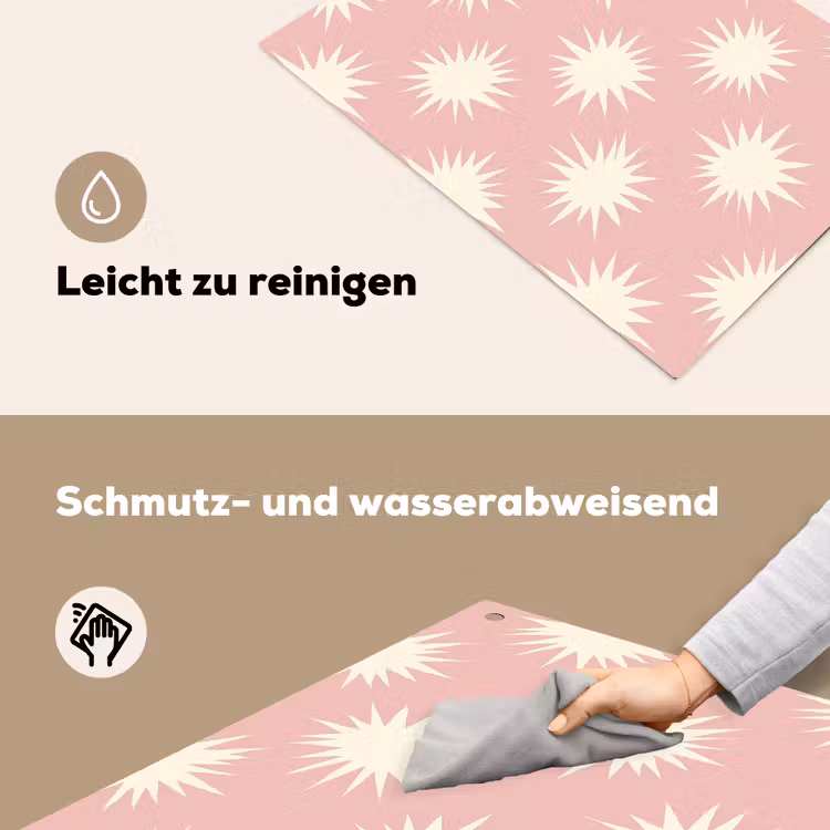 Zonnen - Patroon - Roze Inductie beschemer met haakjes klein 777 -ky-schoon-de