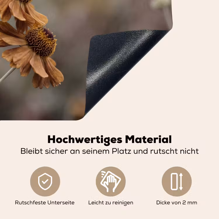 Zonnehoed - Droogbloemen - Geel - Warm Inductie beschemer met haakjes klein -ky-onderkant-de