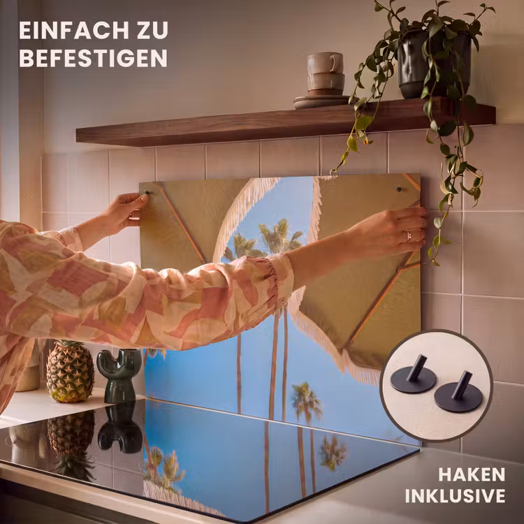 Parasol - Groen - Franjes - Zomer - Tropisch Inductie beschemer met haakjes klein -ky-ophangen-de