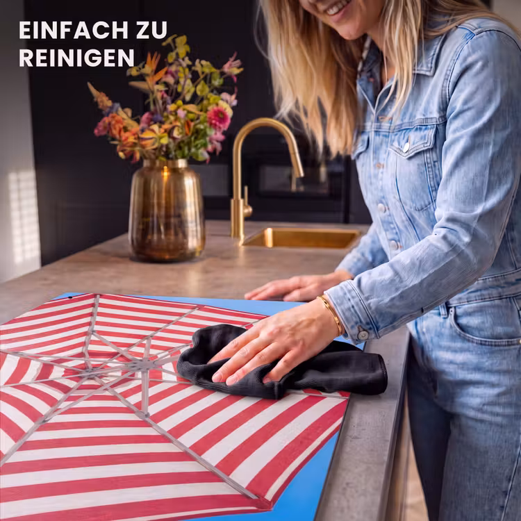 Parasol - Strepen - Zomer - Rood - Blauw Inductie beschemer met haakjes klein -ky-schoon-de