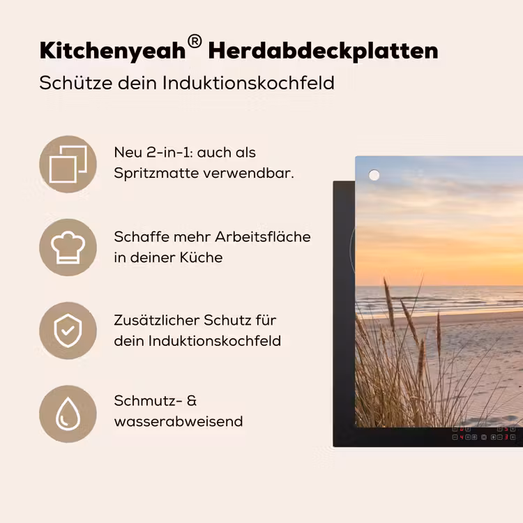 Zonsondergang - Duinen - Zee Inductie beschemer met haakjes klein -ky-usp-de