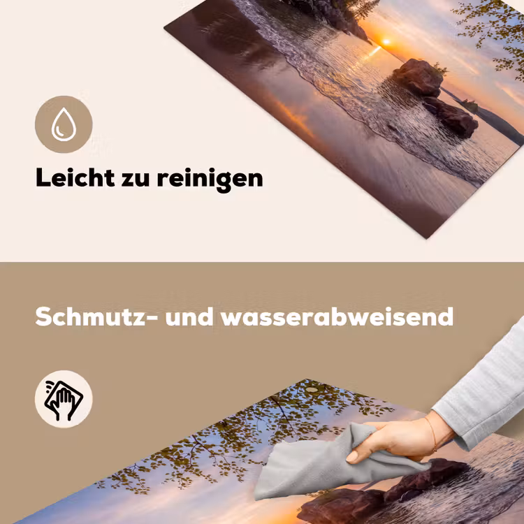 Zonsondergang - Kust - Water - Natuur - Oranje Inductie beschemer met haakjes klein -ky-schoon-de