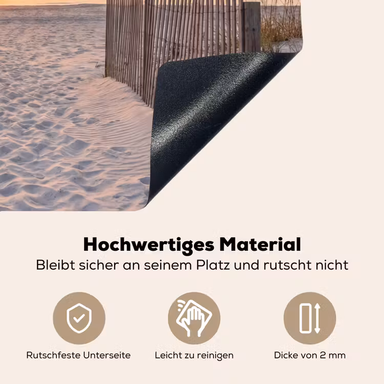 Zonsondergang - Strand - Zand Inductie beschemer met haakjes klein -ky-onderkant-de