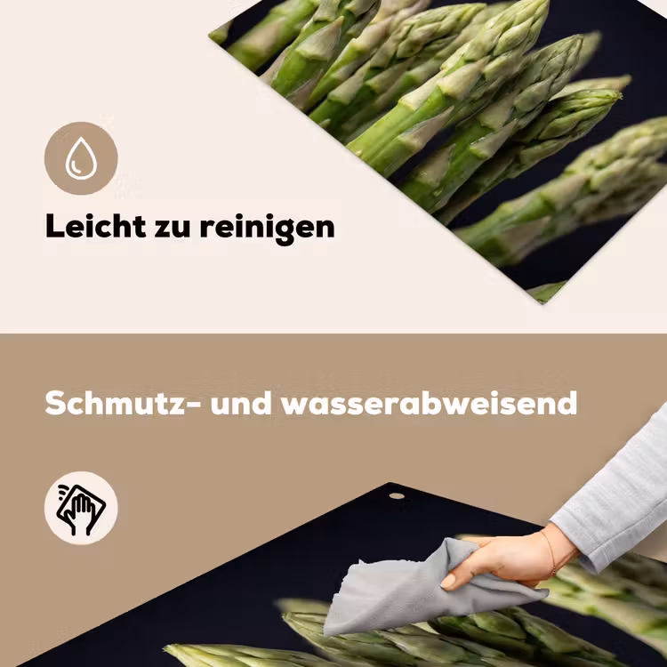 Asperges - Groen - Zwart Inductie beschemer met haakjes klein -ky-schoon-de