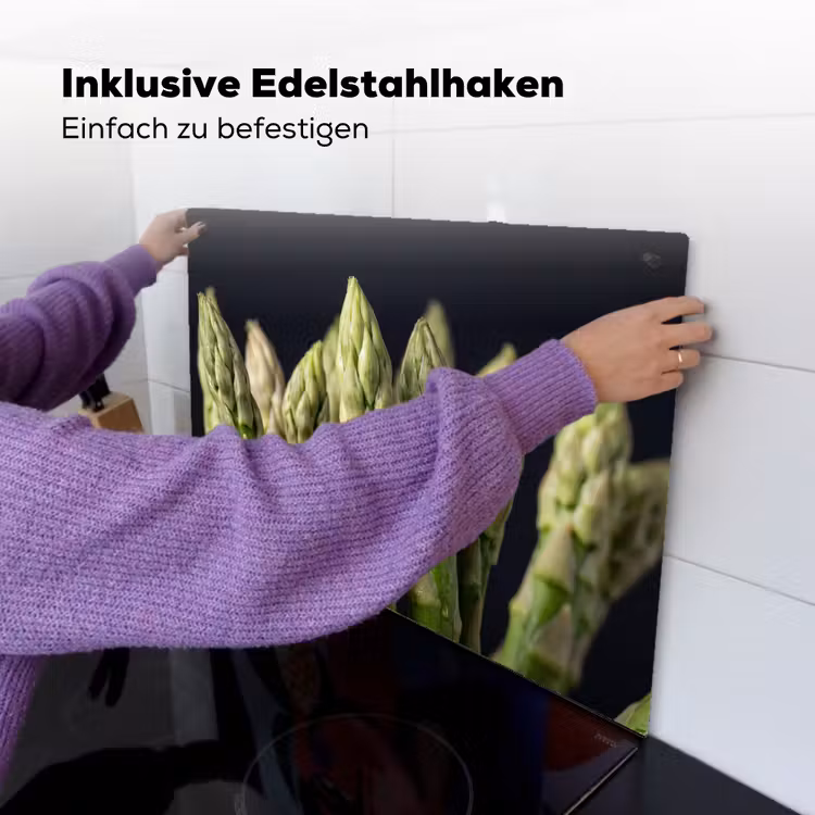 Asperges - Groen - Zwart Inductie beschemer met haakjes klein -ky-ophangen-de