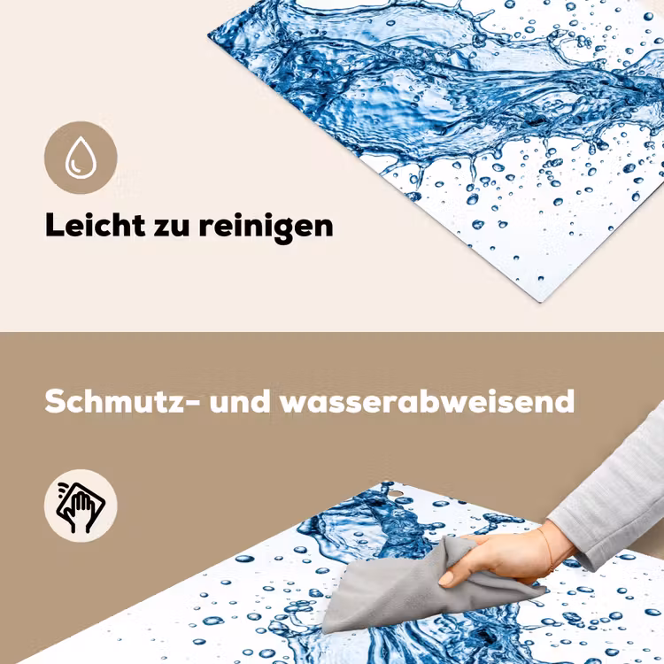 Spash - Water - Blauw Inductie beschemer met haakjes klein -ky-schoon-de