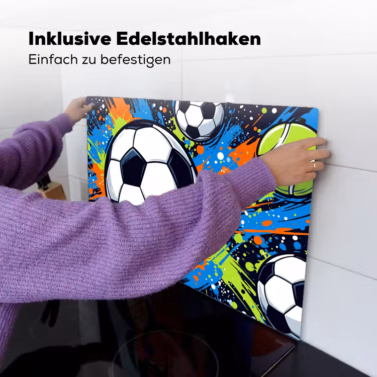 Sport - Ballen - Kleurrijk Inductie beschemer met haakjes klein -ky-ophangen-de