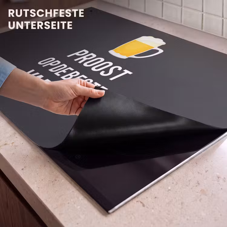 2-in-1 Herdabdeckplatte & Spritzschutz - Sprichwörter - Ein Hoch auf den besten Papa - Zitate - Papa — 4