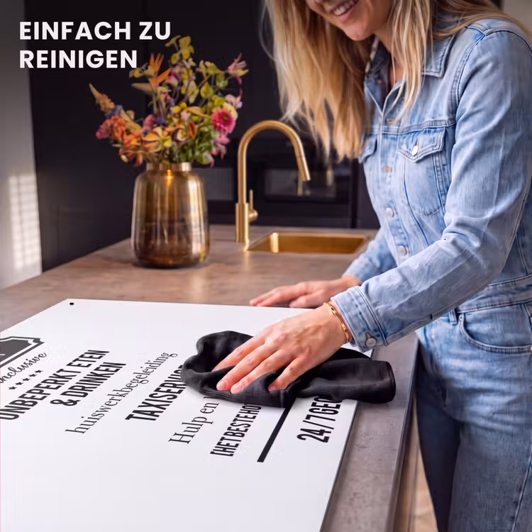 2-in-1 Herdabdeckplatte & Spritzschutz - Sprichwörter - Hotel Papa - Zitate - Vater - Spreuken - Hotel papa - Quotes - Vader Inductie beschemer met haakjes klein