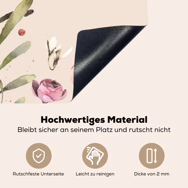 2-in-1 Herdabdeckplatte & Spritzschutz - Sprichwörter - Mama, du bist die Süßeste - Zitate - Mutter - Spreuken - Mama jij bent de liefste - Quotes - Moeder Inductie beschemer met haakjes klein