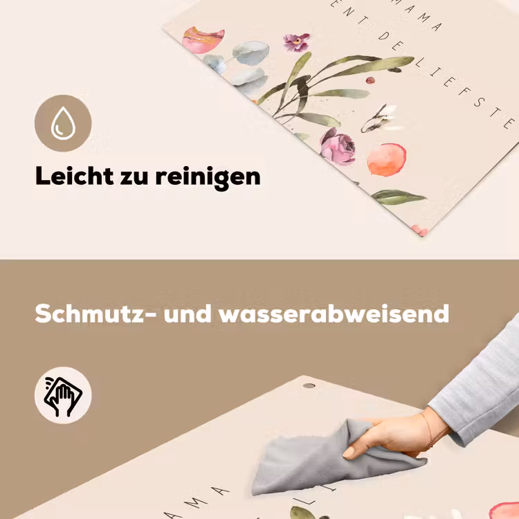 2-in-1 Herdabdeckplatte & Spritzschutz - Sprichwörter - Mama, du bist die Süßeste - Zitate - Mutter - Spreuken - Mama jij bent de liefste - Quotes - Moeder Inductie beschemer met haakjes klein