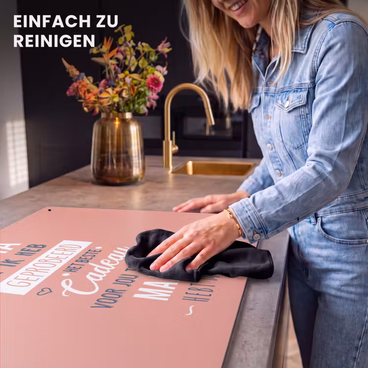 2-in-1 Herdabdeckplatte & Spritzschutz - Sprichwörter - Mama - Zitate - Mama, du hast uns schon - Spreuken - Mama - Quotes - Mama jij hebt ons al Inductie beschemer met haakjes klein
