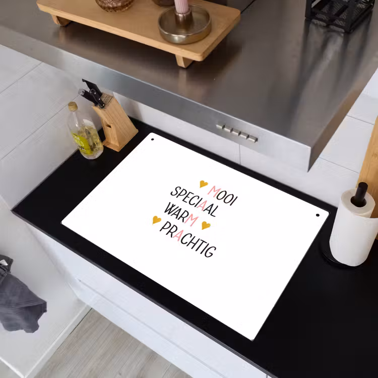 2-in-1 Herdabdeckplatte & Spritzschutz - Sprichwörter - Mutter - Zitate - Spreuken - Mama - Quotes Inductie beschemer met haakjes klein