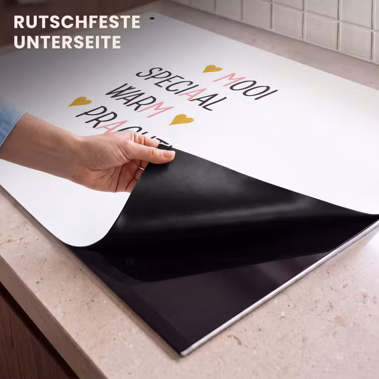 2-in-1 Herdabdeckplatte & Spritzschutz - Sprichwörter - Mutter - Zitate - Spreuken - Mama - Quotes Inductie beschemer met haakjes klein