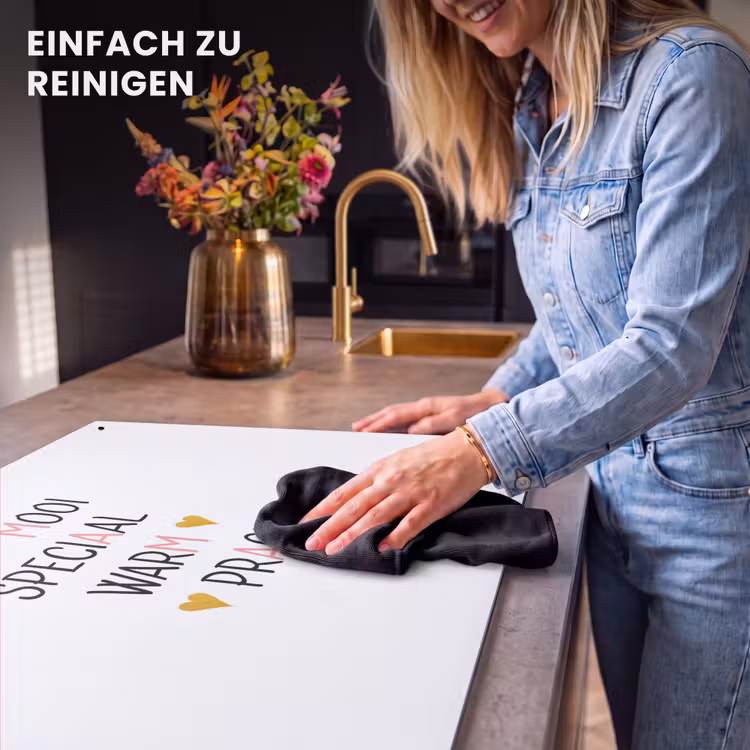 2-in-1 Herdabdeckplatte & Spritzschutz - Sprichwörter - Mutter - Zitate - Spreuken - Mama - Quotes Inductie beschemer met haakjes klein