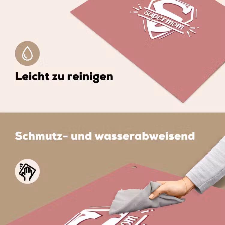 2-in-1 Herdabdeckplatte & Spritzschutz - Sprichwörter - Supermom - Mutter - Zitate - Spreuken - Supermom - Moeder - Quotes Inductie beschemer met haakjes klein