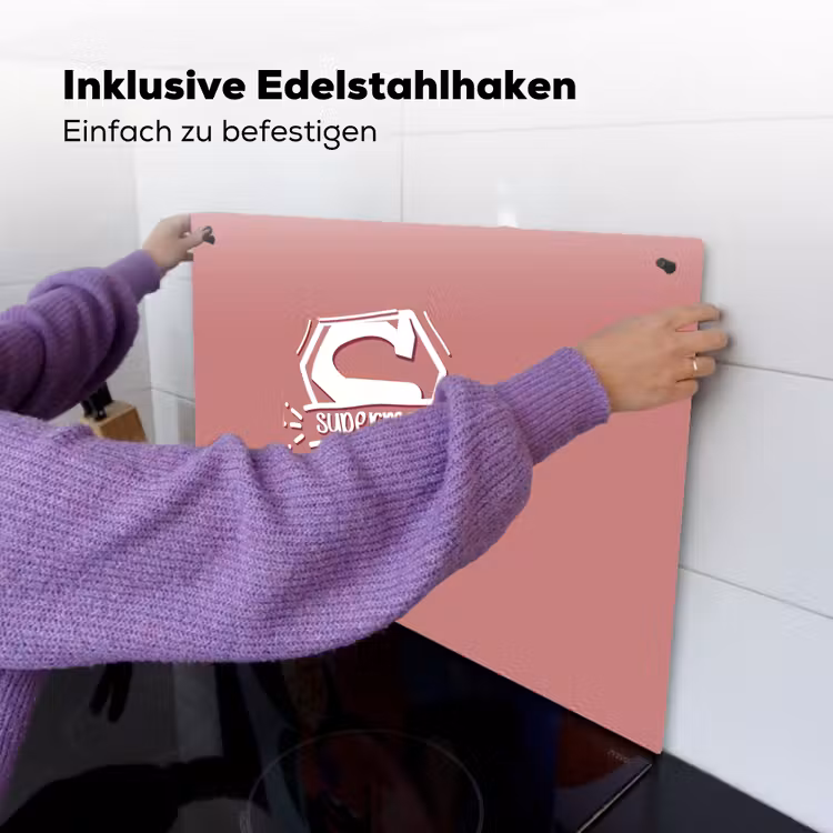 2-in-1 Herdabdeckplatte & Spritzschutz - Sprichwörter - Supermom - Mutter - Zitate - Spreuken - Supermom - Moeder - Quotes Inductie beschemer met haakjes klein