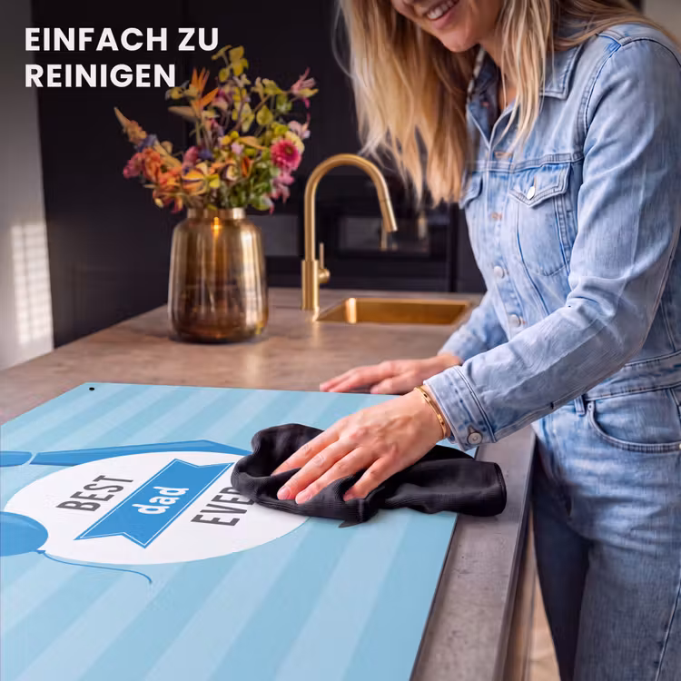 2-in-1 Herdabdeckplatte & Spritzschutz - Sprichwörter - Zitate - Bester Vater aller Zeiten - Vater - Spreuken - Quotes - Best dad ever - Vader Inductie beschemer met haakjes klein