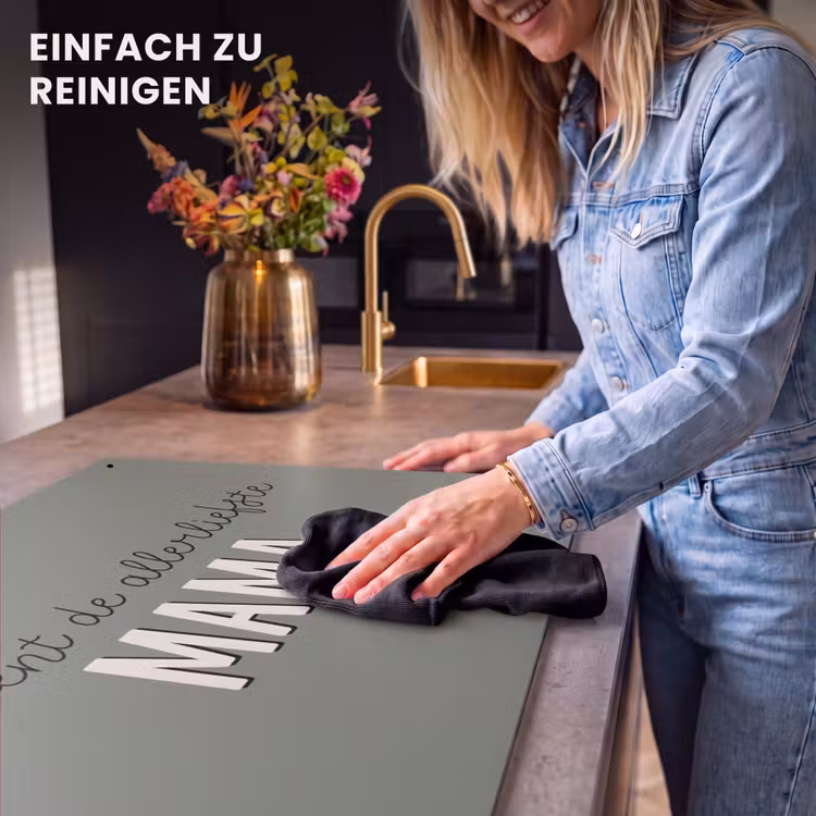 2-in-1 Herdabdeckplatte & Spritzschutz - Sprichwörter - Zitate Du bist die liebste Mama - Muttertag - Muttertagsgeschenk — 5