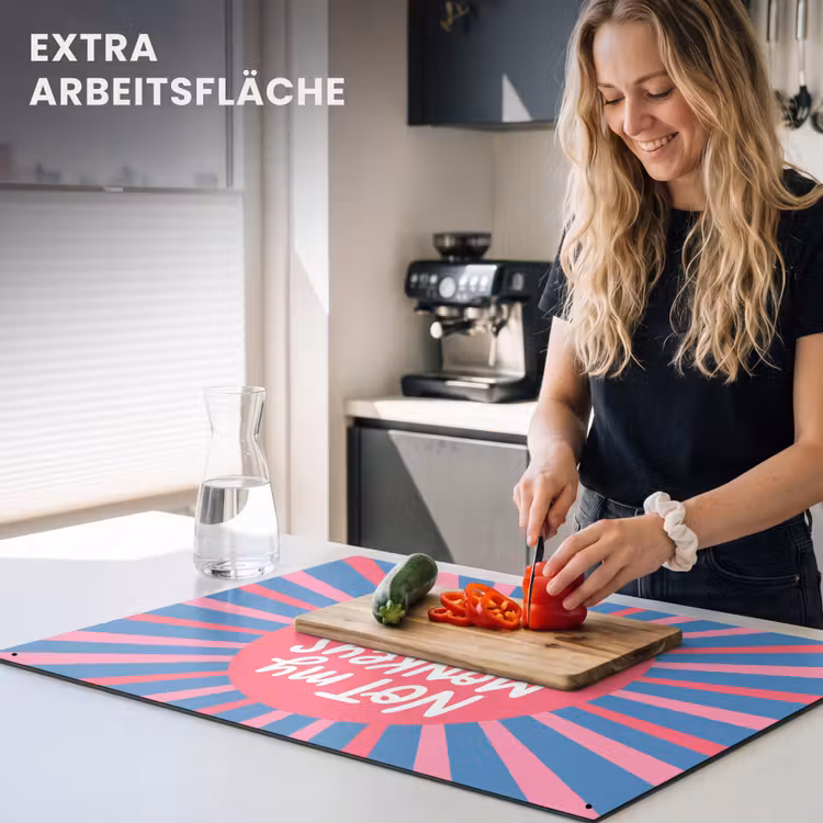Spreuk - Grafisch - Abstract - Roze - Blauw Inductie beschemer met haakjes klein -ky-usp-de
